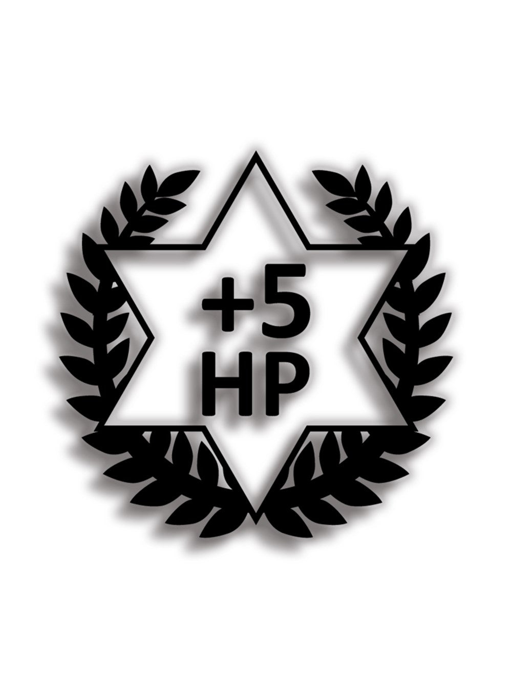 Sticker Add 5 Hp +5 HP 9x9 cm Sticker – Stickermess