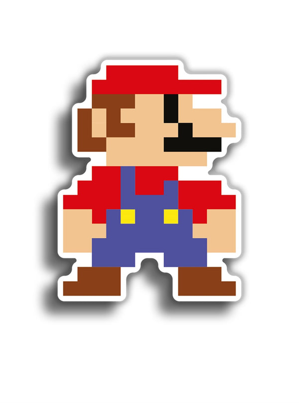 8 Bit Mario 10x8 cm Sticker