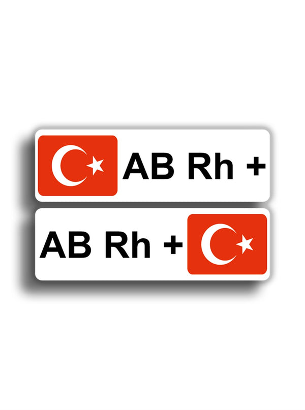 AB Rh + 10x7 cm Sticker