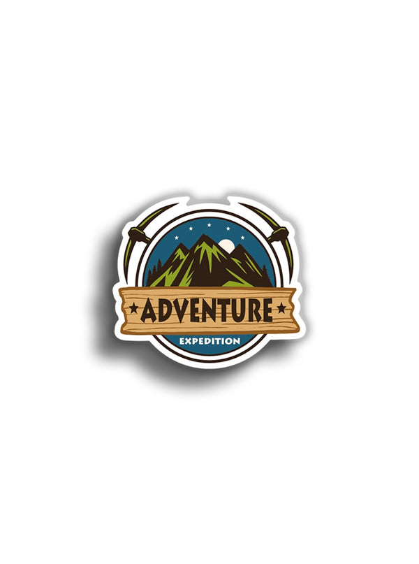 Adventure 9x9 cm Sticker