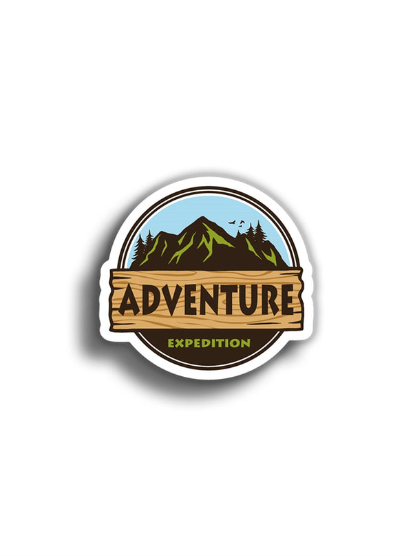 Adventure 9x9 cm Sticker