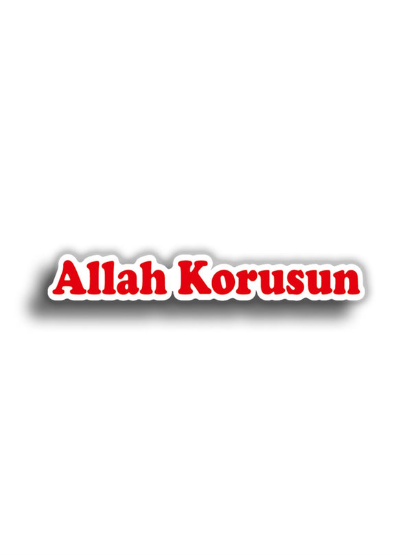 Allah Korusun Kırmızı 14x2 cm Sticker