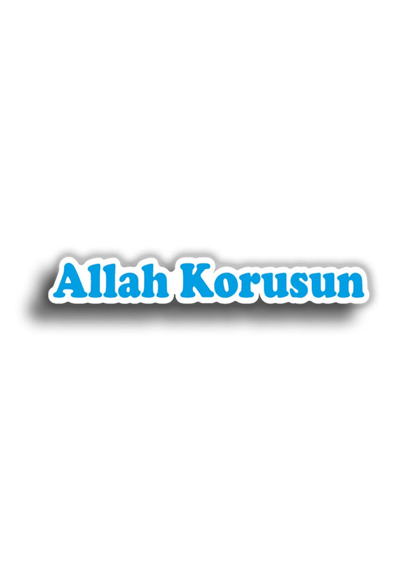 Allah Korusun Mavi 14x2 cm Sticker