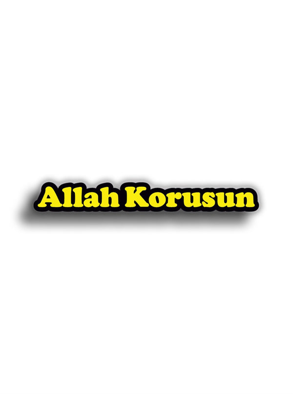 Allah Korusun Sarı 14x2 cm Sticker