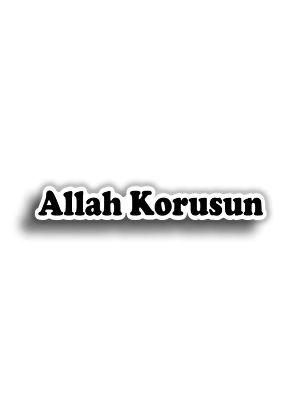 Allah Korusun Siyah 14x2 cm Sticker