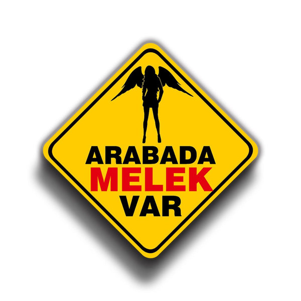 Arabada Melek Var 9x9 cm Sticker