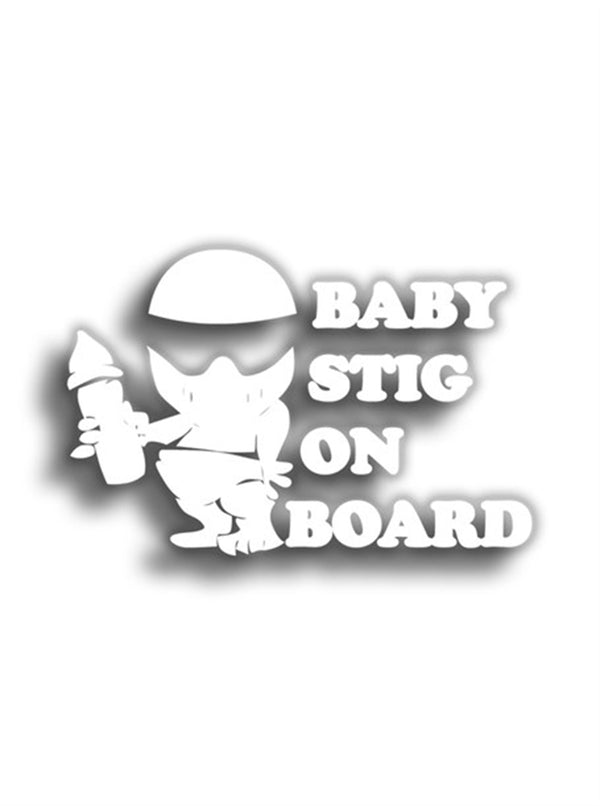 Baby Stig On Board 11x8 cm Siyah Sticker