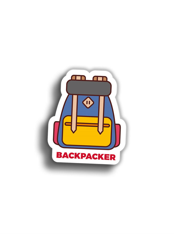 Backpacker 11x9 cm Sticker