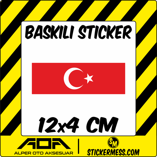 Bayrak 12x4 cm Sticker