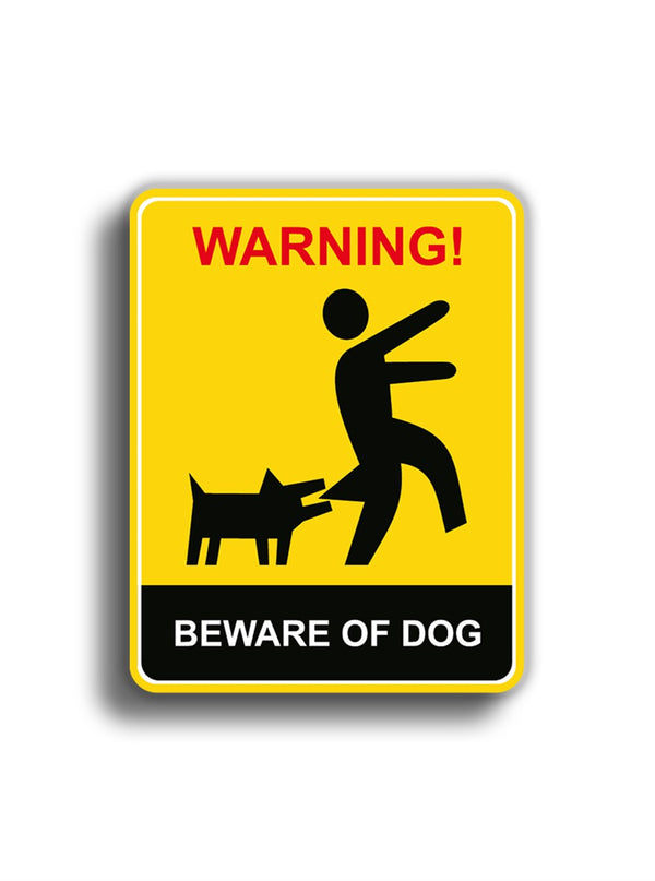 Beware of Dog 10x8 cm Sticker