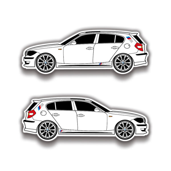 BMW 1 Serisi 16x6 cm Sticker