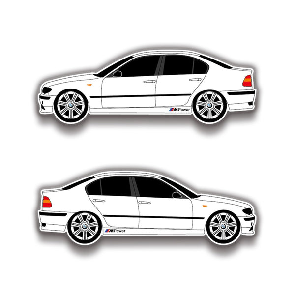 BMW 3 Serisi 15x5 cm Sticker