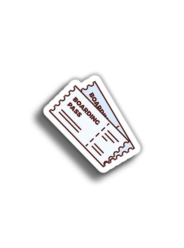 Boarding Pass 10x10 cm Sticker