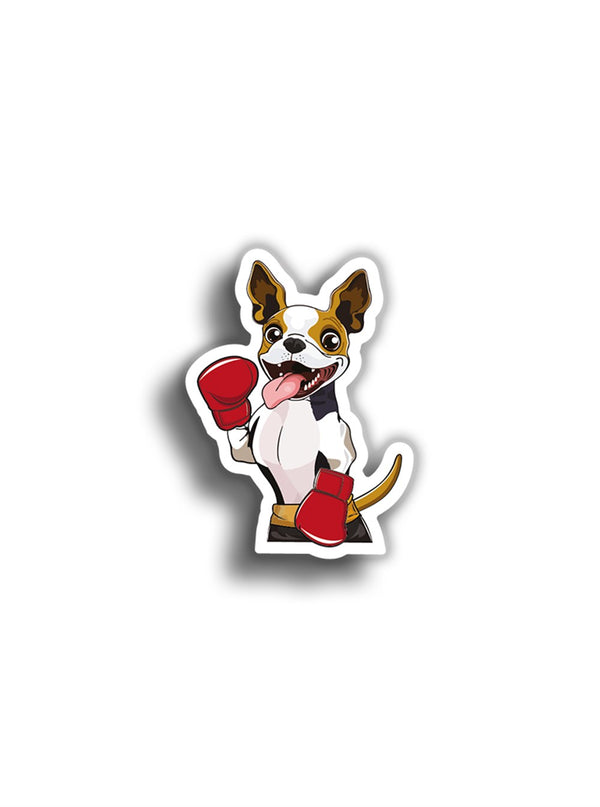 Boksör Köpek 10x7 cm Sticker