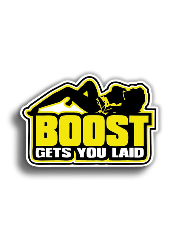 Boost Gets You Laid 12x8 cm Sticker