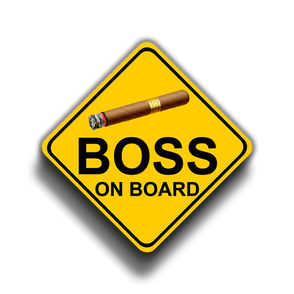 Boss On Board 9x9 cm Sticker