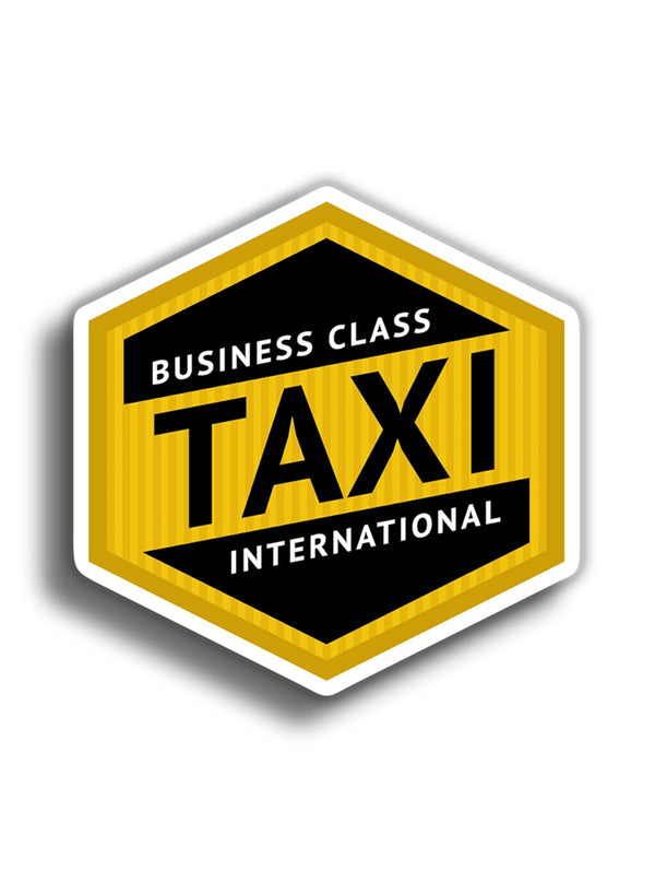 Business Class Taxi 9x9 cm Sticker