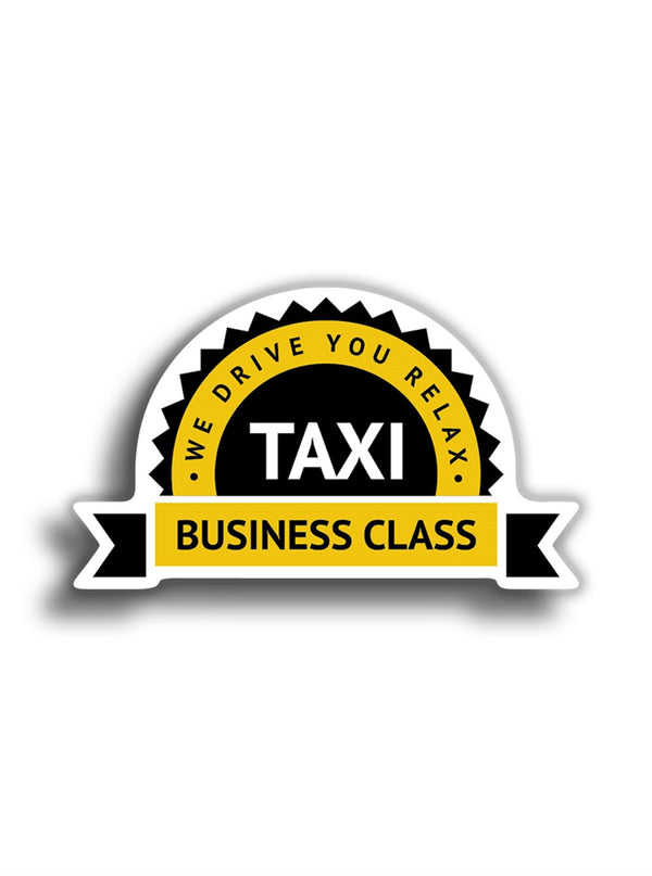 Business Class Taxi 9x6 cm Sticker