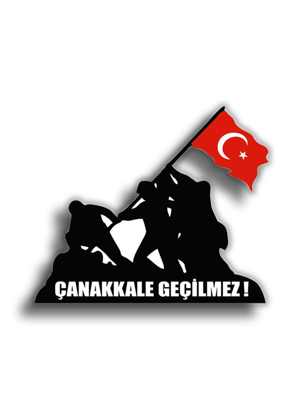 Çanakkale Geçilmez 10x8 cm Sticker