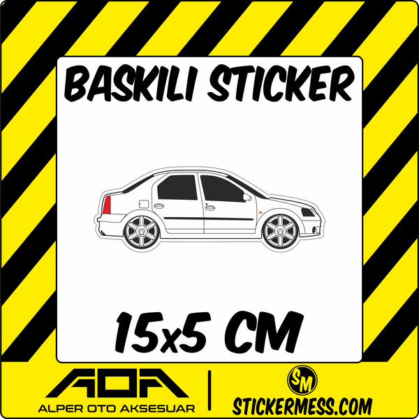 Dacia Beyaz 15x5 cm Sticker