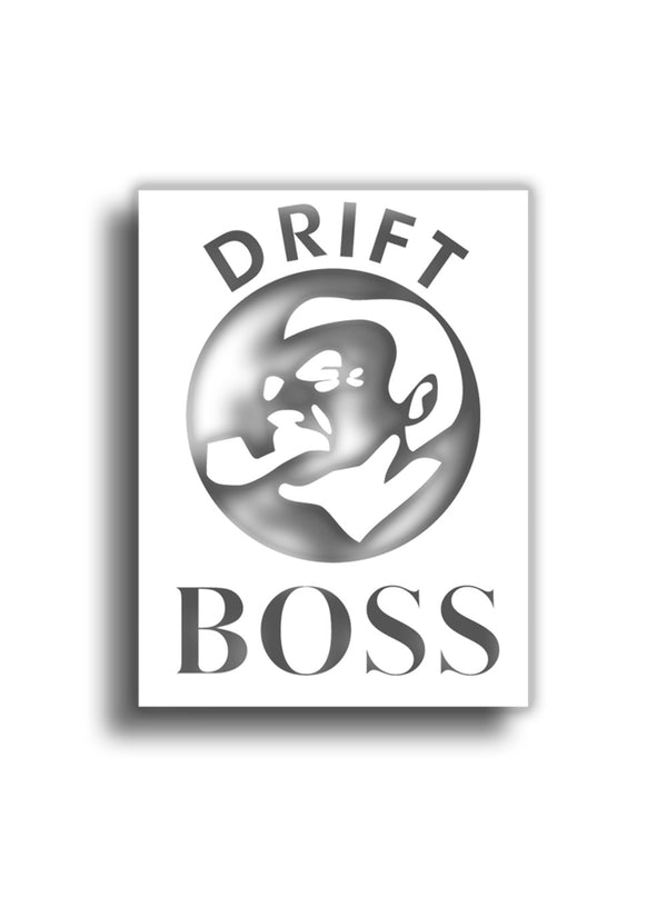 Drift Boss 10x8 cm Beyaz Sticker