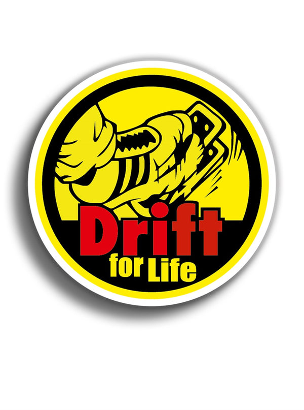 Drift for Life 9x9 cm Sticker