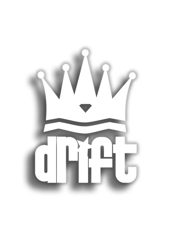 Drift King 12x9 cm Beyaz Sticker