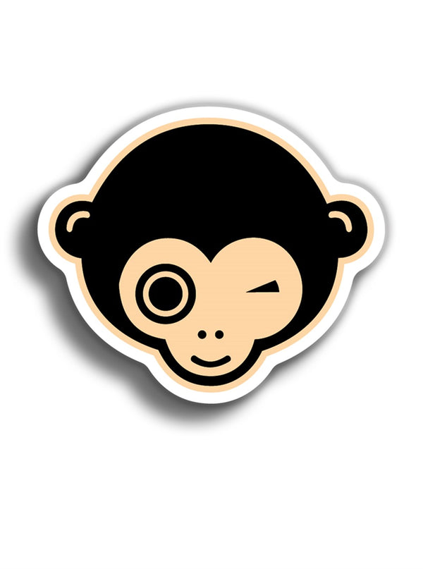 Drift Monkey 12x10 cm Sticker