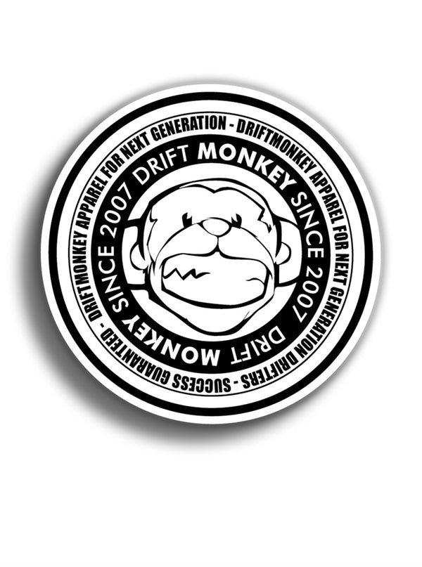 Drift Monkey 9x9 cm Sticker