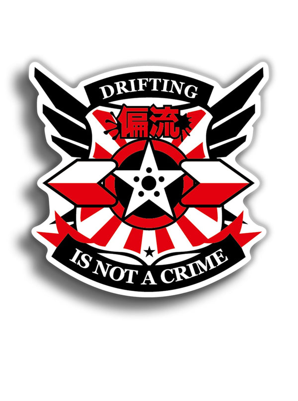 Drifting Is Not A Crime 10x10 cm Sticker