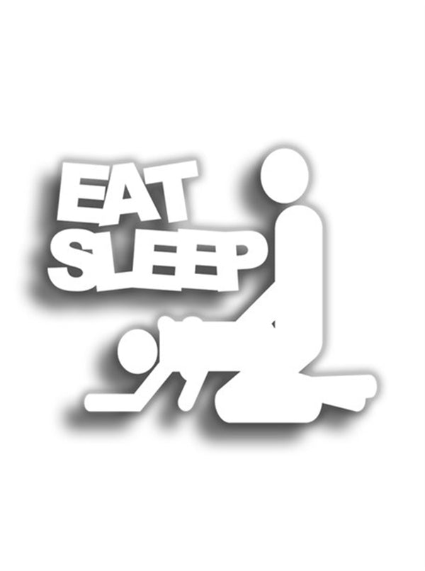 Eat Sleep F.ck 10x8 cm Siyah Sticker