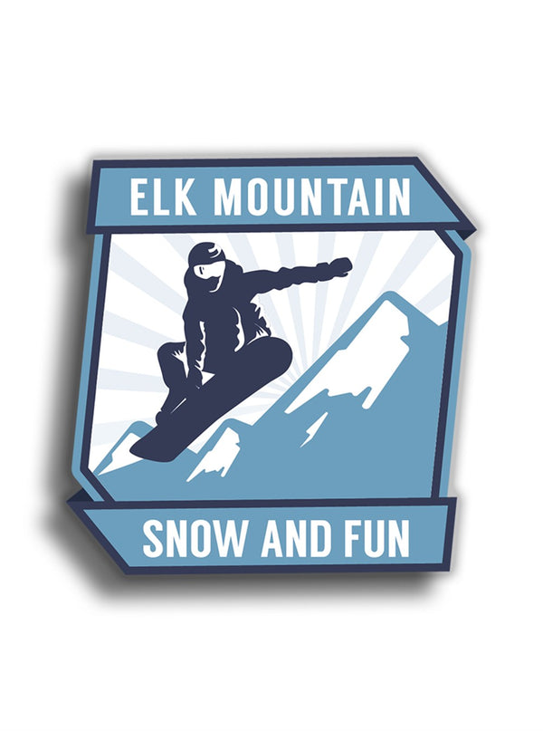 Elk Mountain 8x8 cm Sticker