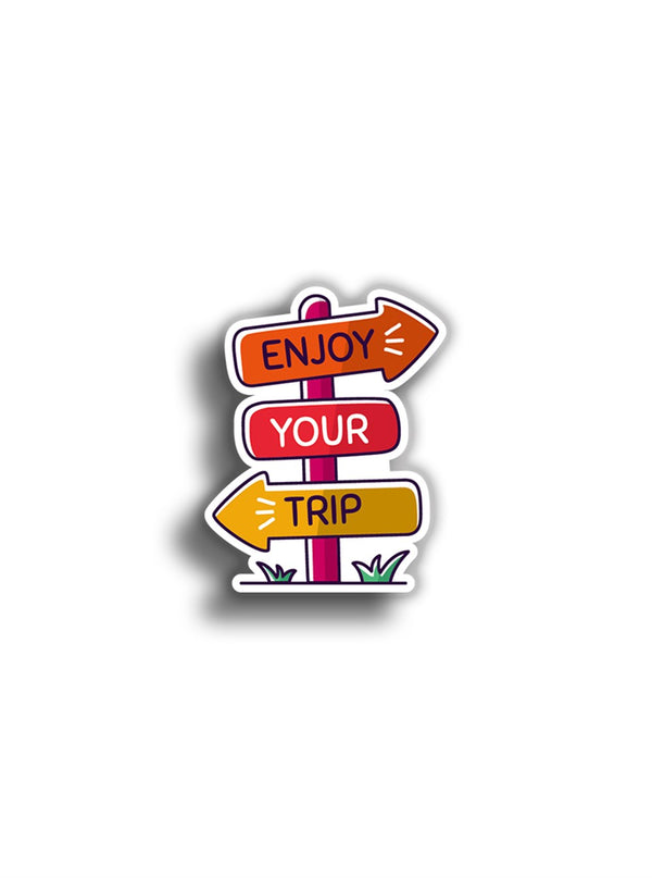 Enjoy Your Trip 10x8 cm Sticker