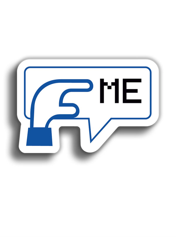 F Me 11x7 cm Sticker