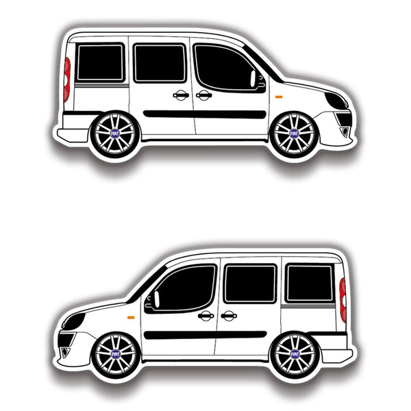 Fiat Doblo 16x7 cm Sticker