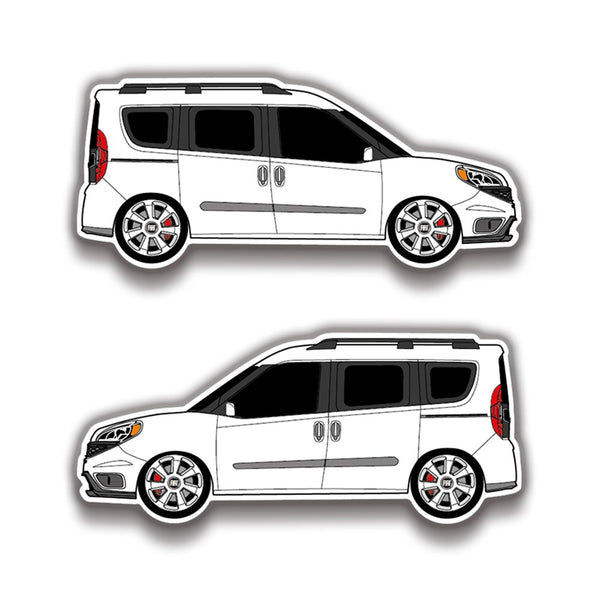 Fiat Doblo 16x7 cm Sticker