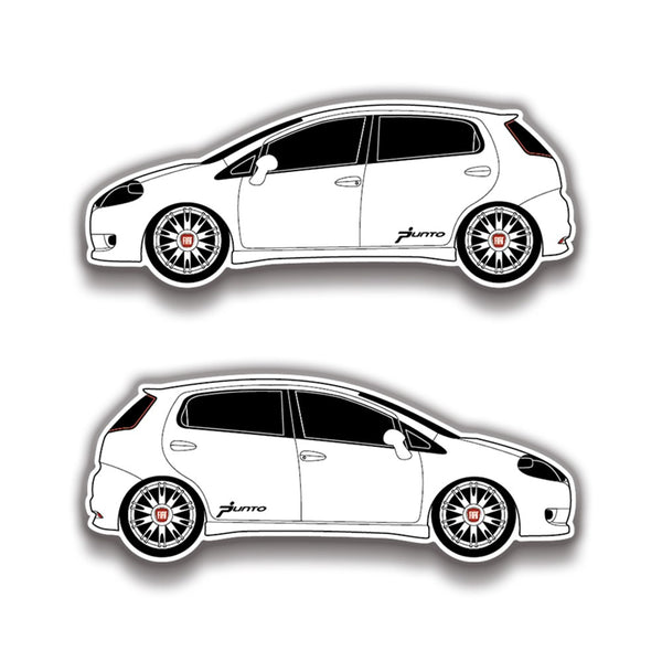 Fiat Punto 13x5 cm Sticker