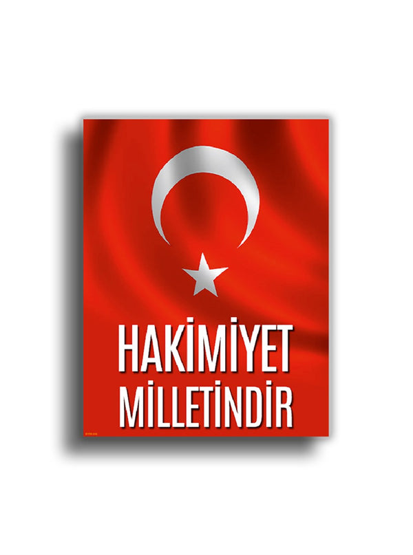 Hakimiyet Milletindir 10x8 cm Sticker