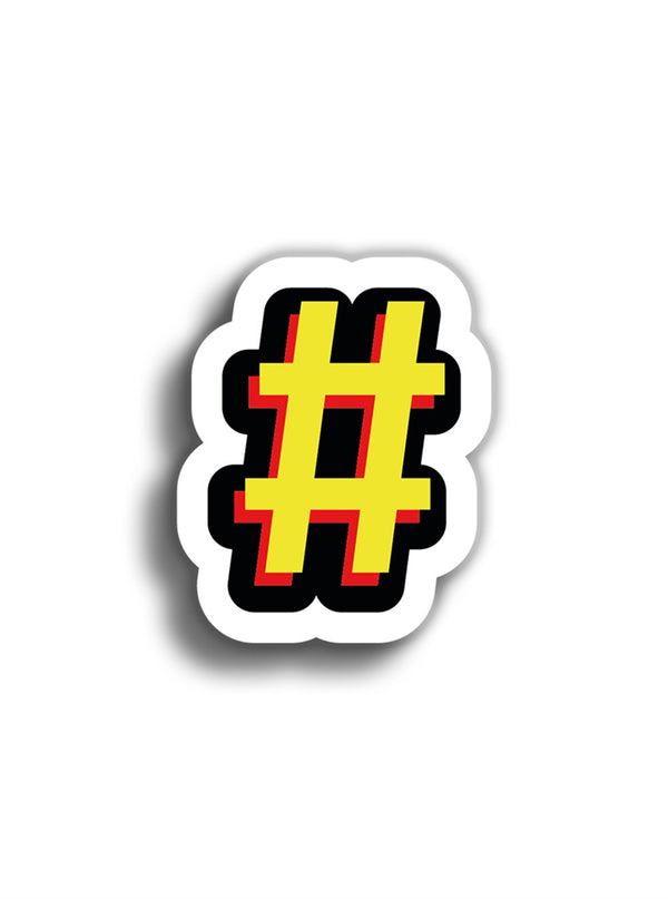 Hashtag 7x5 cm Sticker
