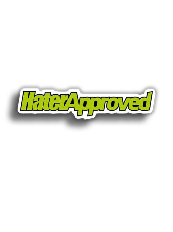 Hater Approved 11x3 cm Sticker