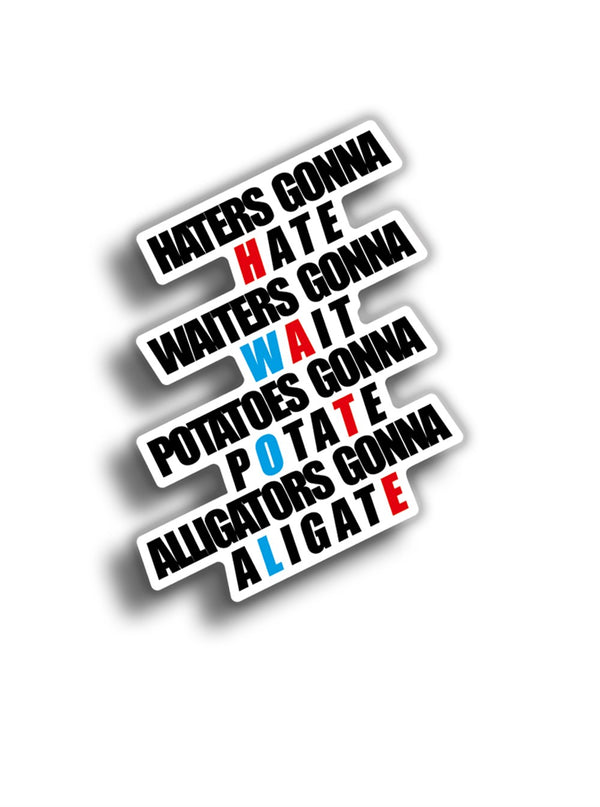 Haters Gonna Hate 10x7 cm Sticker