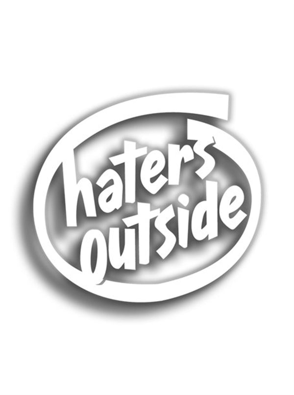 Haters Outside 10x10 cm Siyah Sticker