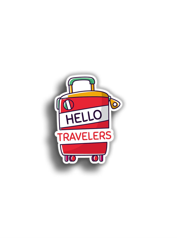 Hello Travelers 10x8 cm Sticker