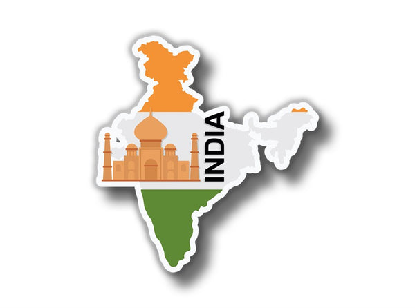 Hindistan 10x9 cm Sticker