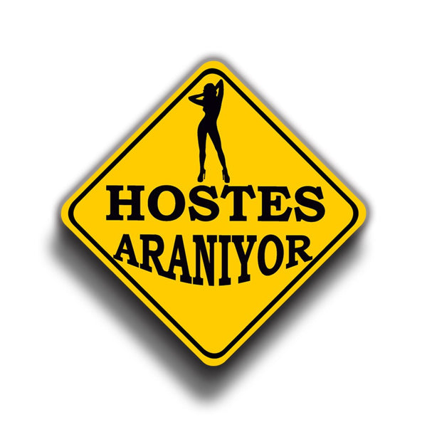 Hostes Aranıyor 9x9 cm Sticker