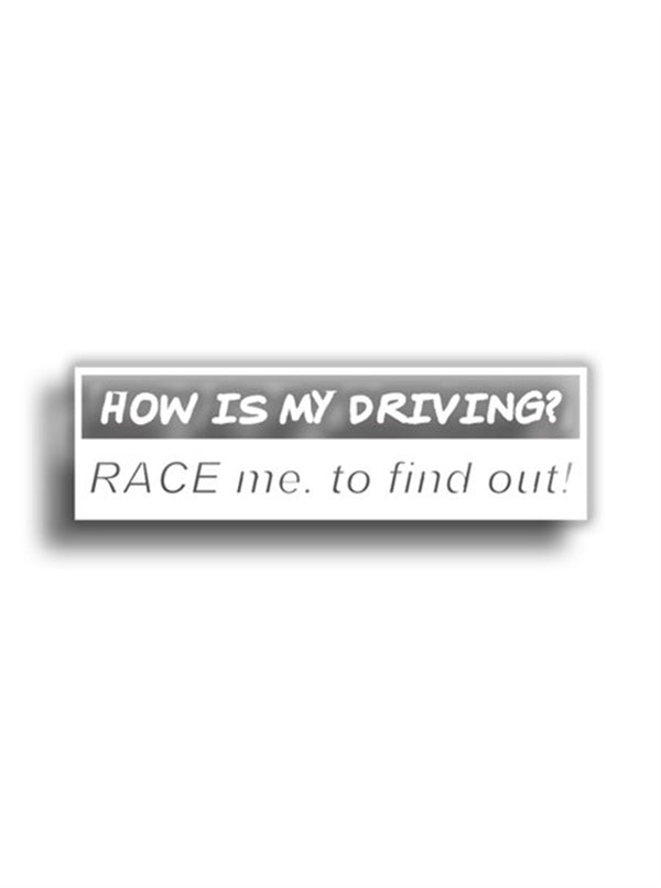 How Is My Driving 11x3 cm Siyah Sticker