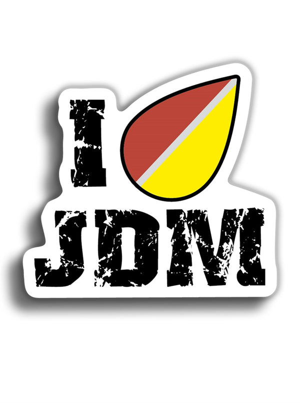 I Love JDM 10x9 cm Sticker