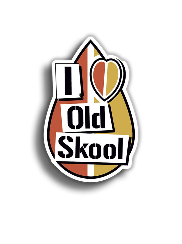 I Love Old School 10x6 cm Sticker