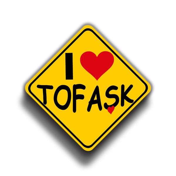 I Love Tofaşk 9x9 cm Sticker