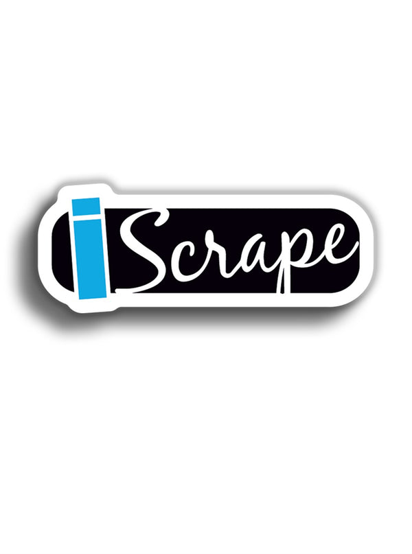 i Scrape 10x4 cm Sticker